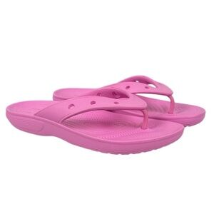 CROCS Iconic Comfort Light Pink Flip Flops Size 12